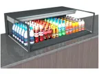 image of Structural Concepts NE3613RSSV 36" Reveal® Self-Service Refrigerated Slide In Counter Case, Deck Only, Open Flat, Glass Side Panel