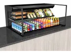image of Structural Concepts NE3620RSSV 36" Reveal® Self-Service Refrigerated Slide In Counter Case, One Shelf, Open Flat, Glass Side Panels