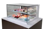 image of Structural Concepts NE3620RSV 35" Reveal® Full Service Refrigerated Slide In Counter Case, One Shelf, Open Flat, w/ Rear Sliding Doors