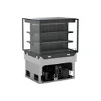 image of Structural Concepts NE3627RSSV2 Reveal® Self-Service Refrigerated Slide In Counter Case, 4 Shelves, Open Flat, Glass Side Panels