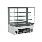 image of Structural Concepts NE6035RSV 60" Reveal® Full Service Refrigerated Slide In Counter Case, 3 Shelves, w/ Rear Sliding Doors, Glass Ends