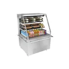 image of Structural Concepts NR3647RSSA.MOB 36" Horizontal Self-Serve Mobile Open Air Merhandiser in Black, Self Contained, 2 Shelves, High Profile, w/ LED Lighting