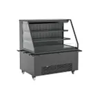 image of Structural Concepts NR4847RSSA.MOB 48" Horizontal Self-Serve Mobile Open Air Merhandiser in Black, Self Contained, 2 Shelves, High Profile, w/ LED Lighting