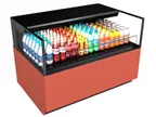 image of Structural Concepts NR7233RSSV 71" Horizontal Self-Serve Open Air Merhandiser in Black, Self Contained, Deck Only, Open Flat, w/ LED Lighting