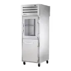 image of True STR1RPT-1HG/1HS-1G-HC Pass-Thru Half Front / Glass Rear Swing Doors Refrigerator 