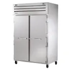 image of True STR2DT-2S-HC 52" 2-Section Reach-In Refrigerator Freezer Combo w/ 2 Solid Doors, All Stainless Steel