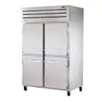 image of True STR2F-4HS-HC 52.63" 4-Half Solid Door Reach-In Freezer, Top Mounted, 52 cu. ft., Stainless Steel