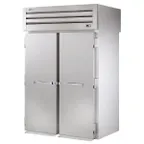 image of True STR2RRT-2S-2S-HC 68" 2-Section Roll-Thru Refrigerator w/ Front 2 Solid & Rear 2 Solid Doors, Stainless Steel
