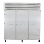 image of True STR3R-3S 77" 3-Section Reach-In Refrigerator w/ 3 Solid Doors, Top Mount, Stainless Steel