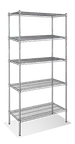image of Steel Works SW1424C-5 Heavy Duty Wire Shelving Unit, 5-Tier, 14"X 24"