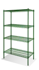 image of Steel Works SW2430G-4 Heavy Duty Wire Shelving Unit, 4-Tier, 24"X 30"