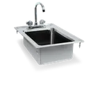 image of Steel Works SWDIS-1FB101405 Drop In Sink, 19" X 13" X 5"H