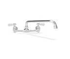 image of Steel Works SWFW-8-8HDLL Faucet, Wall Mount, 8" Center, 8" Spout, Heavy Duty