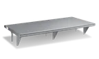 image of  Steel Works SWPTS-2430-316 Heavy Duty Stainless Steel Single Pass Thru Shelf - 24"W x 24"D