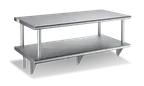 image of Steel Works SWPTSD-2430-316 Heavy Duty Pass Thru Shelf with Over Shelf - 30"W x 24"D