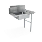 image of Steel Works SWSDT-36L 36"x30" Soiled Dish Table with Bowl, 16 Gauge S.Steel / Left Drainboard