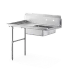 image of Steel Works SWUDT-48L 48"x30" Undercounter Dishtable with 20"x20" Bowl, 16 Gauge Top / Left