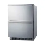 image of Summit ADFD2D24 24" Indoor/Outdoor Undercounter Freezer w/ 2 Drawers, 3.5 cu.ft.
