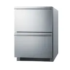 image of Summit ADRD24 24" Indoor/Outdoor Undercounter Refrigerator w/ 2 Drawers, 4.8 cu.ft.