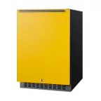image of Summit AL54Y 23" Built-in or Freestanding Undercounter Freezer w/ Saffron Gold Door, 4.8 cu. ft., Glass Shelves
