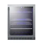 image of Summit ALBV2466 23-1/2" Countertop Beverage Merchandiser Refrigerator in Black, 4.2 cu. ft.