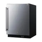 image of Summit ALFZ53 23" Reach-In Undercounter Freezer, Stainless Steel Door Black Cabinet, 3.7 cu. ft.