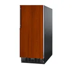 image of Summit ALR15BIF 15" Built-in or Freestanding Undercounter Refrigerator in Black, w/ Panel Ready Door, 2.2 cu. ft.