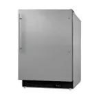 image of Summit ALR47BCSSHV 20" Built-in or Freestanding Undercounter Refrigerator, Stainless Steel, Pro-Style Handle, 3.5 cu. ft.