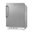 image of Summit ALRF48CSS 20" Built-in or Freestanding Undercounter Refrigerator Freezer, Stainless Steel, 2.68 cu. ft.