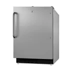 image of Summit ALRF49BCSS 20" Built-in or Freestanding Undercounter Refrigerator Freezer, Stainless Steel, 2.68 cu. ft.