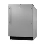 image of Summit ALRF49BCSSHV 19" Undercounter Refrigerator Freezer, Stainless Steel, 2.68 cu. ft.