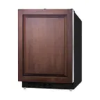 image of Summit ALRF49BIF 19" Undercounter Refrigerator Freezer in Black, w/ Panel Ready Door, 2.68 cu. ft.