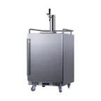 image of Summit BC74OSCOM 24" 5.6 Cu Ft 3‑Keg Draft Beer Cooler, SS Compressor, +34°‑+68°F, Defrost, Tap Kit