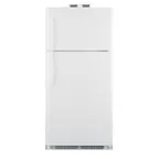 image of Summit BKRF18W 30" Break Room Refrigerator-Freezer in White, Reversible Door, 18 cu. ft.