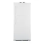 image of Summit BKRF21W 30" Break Room Refrigerator-Freezer in White, Reversible Door, 21 cu. ft.