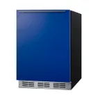 image of Summit BRF631BKB 23" Undercounter Freezer in Black, w/ Cobalt Blue Door, 5.1 cu. ft.