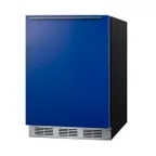 image of Summit BRF631BKBADA 23" Undercounter Freezer in Black, w/ Cobalt Blue Door, ADA Compliant, 5.1 cu. ft.
