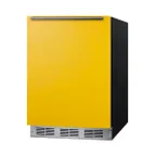 image of Summit BRF631BKY 23" Undercounter Freezer in Black, w/ Saffron Gold Door, 5.1 cu. ft.