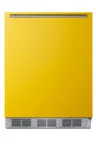 image of Summit BRF631BKYADA 23" Undercounter Freezer in Black, w/ Saffron Gold Door, ADA Compliant, 5.1 cu. ft.