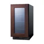 image of Summit CL181WBVPNR - 17" Glass Door Merchandiser Refrigerator, 2.9 cu.ft, Black Finish, Reversible Swing
