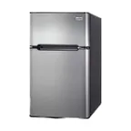 image of Summit CP34BSSADA 19" Compact Reach-In Refrigerator Freezer in Black, Stainless Steel Door, 3.2 cu. ft.