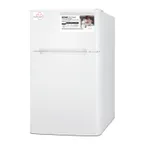 image of Summit CP34WMC 19" Undercounter Breast Milk Refrigerator & Freezer, White, 3.2 cu. ft.