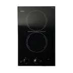 image of Summit CR2220B 12" Electric Radiant Cooktop w/ (2) Burners, Black Smooth Ceramic Glass Surface, 2.4 kW, 230v