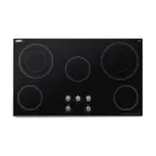 image of Summit CR5B36MB 35" Electric Radiant Cooktop w/ (5) Burners, Black Ceramic Glass, Manual Controls, 7.7 kW, 240v