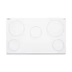 image of Summit CR5B36TXW 35" Electric Radiant Cooktop w/ (5) Burners, White Ceramic Glass, Digital Controls, 7.7 kW, 240v