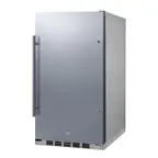 image of Summit FF195H34CSS 19" Built-in or Freestanding Undercounter Refrigerator in Stainless Steel, 3.13 cu. ft