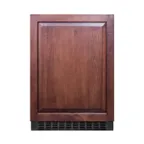 image of Summit FF64BIF 24" Built-in or Freestanding Refrigerator in Black, Panel Ready Door, 4.6 cu. ft.