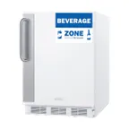 image of Summit FF6W7BZADA One Section Reach-In Refrigerator in White, Right Hinged Door, ADA Compliant, 5.5 cu. ft.
