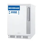 image of Summit FF6W7BZLHD One Section Reach-In Refrigerator in White, Left Hinged Door, 5.5 cu. ft.
