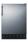 image of Summit FF708BLSSRS 24" Undercounter Reach-In Refrigerator, Stainless Steel Door, 5.1 cu. ft.